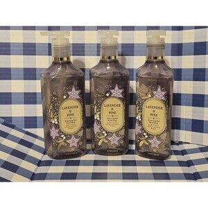 New Bath and Body Works Lavender and Pine Gel Hand Soaps Lot of 3- 8 fl oz